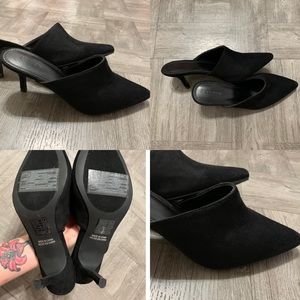 Black mule heels